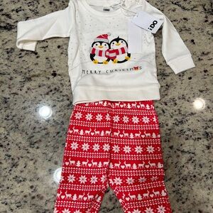 Kids Christmas Pajamas - Red and White